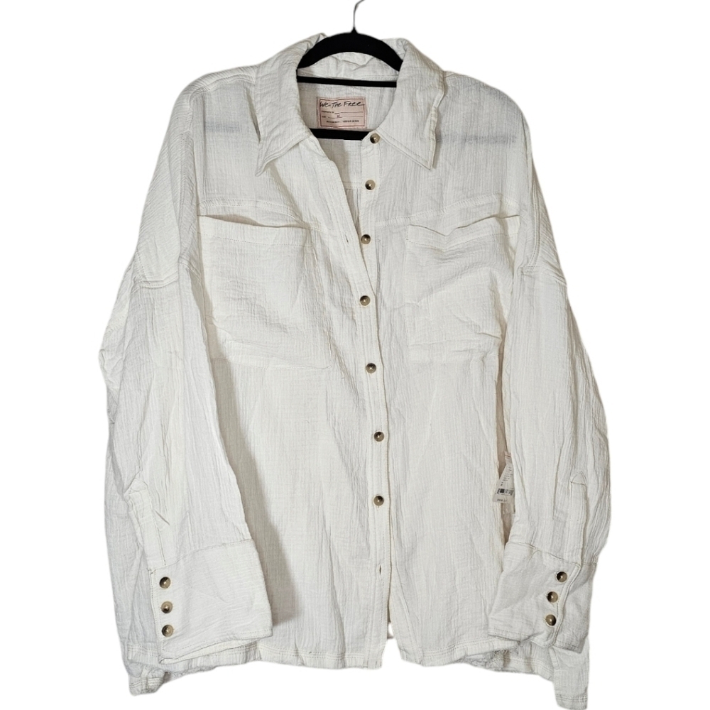FREE PEOPLE We The Free Cardiff Top in Optic White•Size Medium•NWT - Picture 11 of 12